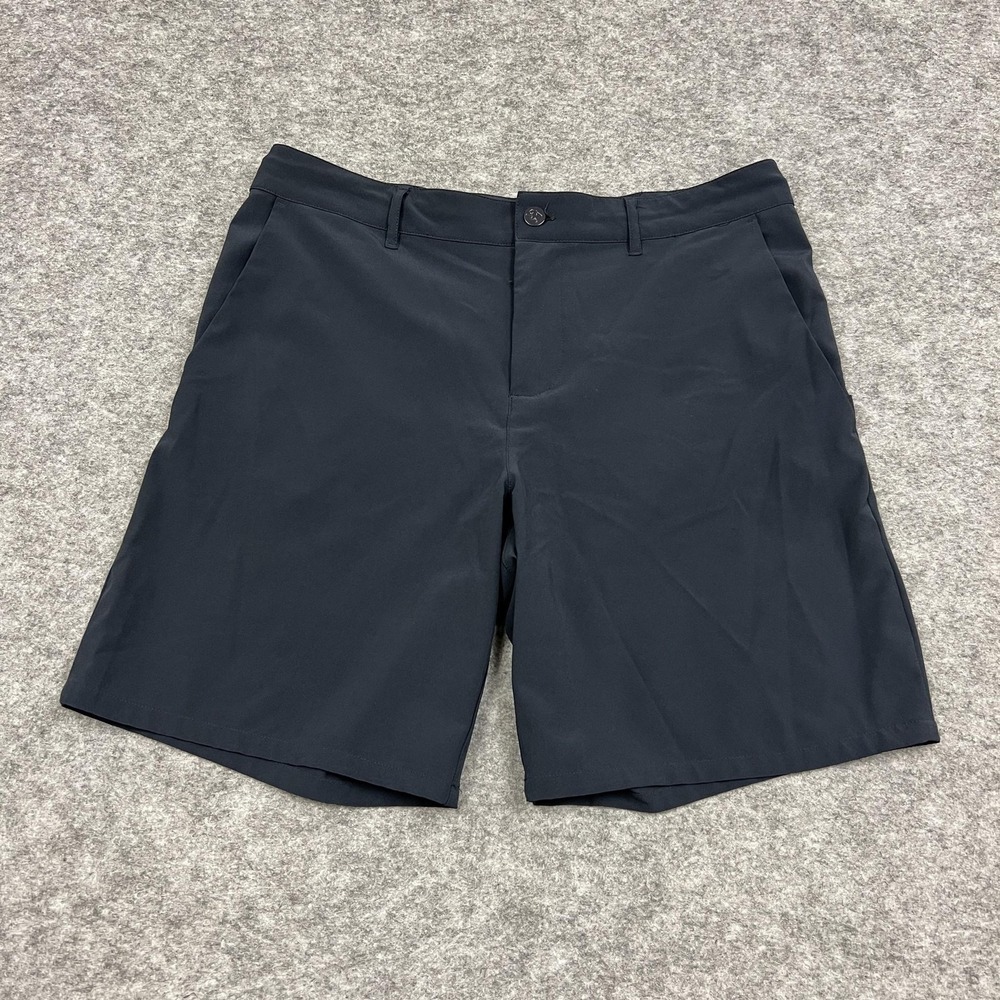 The Normal Brand Shorts Mens 34 Blue Chino 8" Microfiber Polyester Spandex